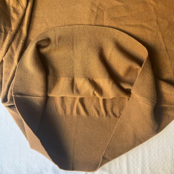 JM Collection Women’s Screw Neck Knit Sweater size XL, Solid Brown - Picture 10 of 10